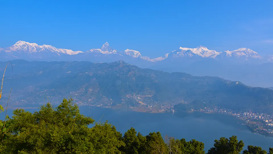 Fewa lake and annapurna himalaya-Beautiful Places in Nepal