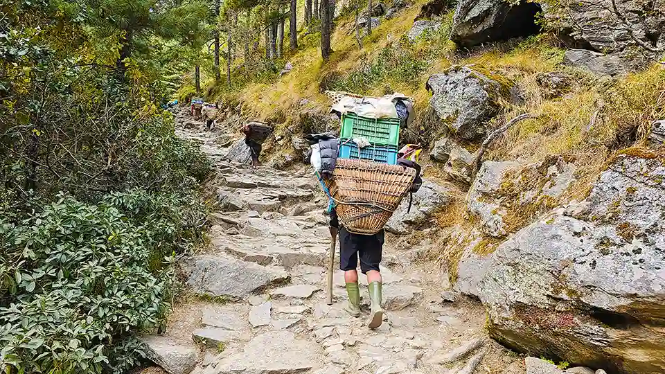 Sherpas In Everest And Gokyo Trek