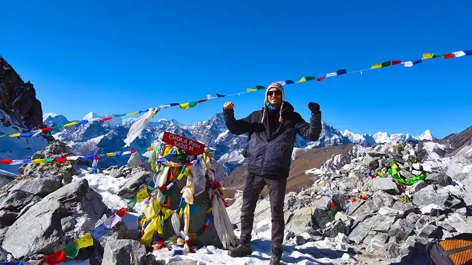 View of Cho La pass 5420m 