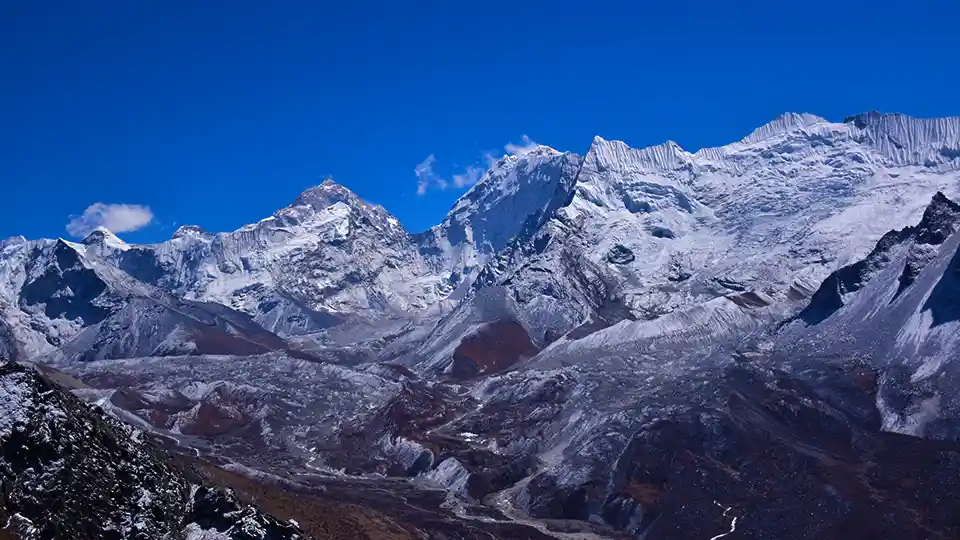 View From Island Peak Expedition Route