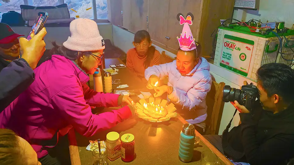Birthday Celebration in Mardi Himal Trek 4500M