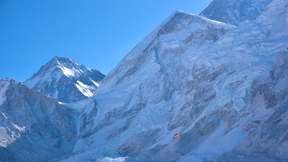 Everest South Cool And Khumbu Glacier View During Everest Base Camp Budget Trek