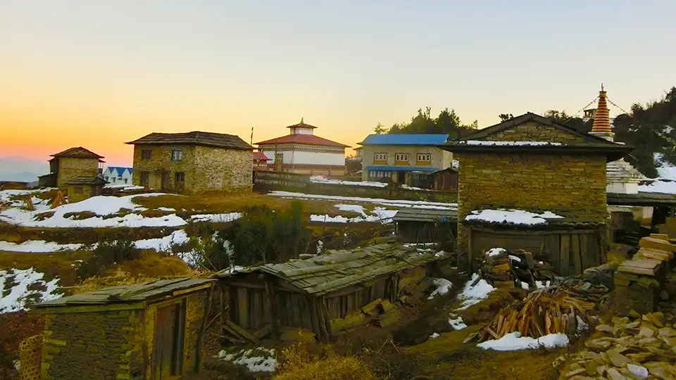 Pikey peak village trekking in Nepal
