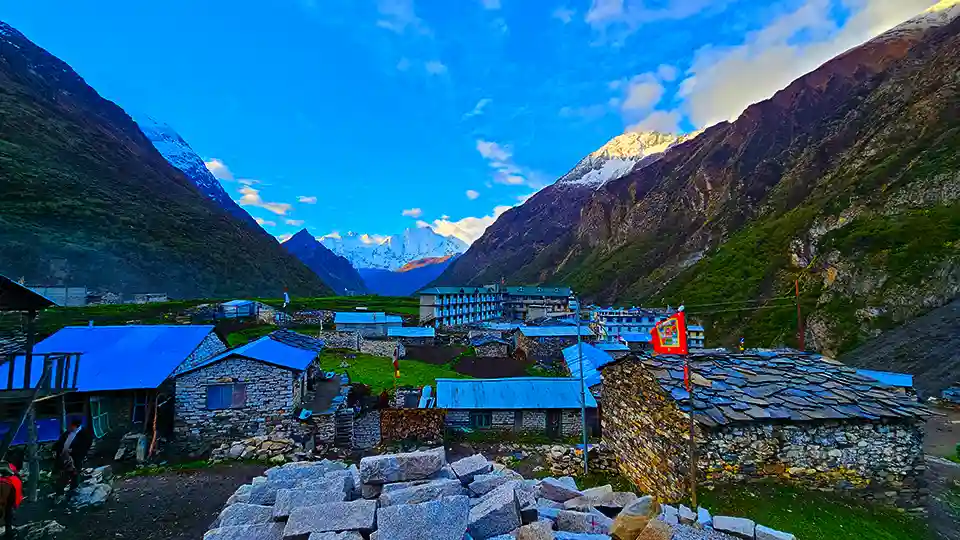 Ancient Lho Mountain Village in Nepal Manaslu