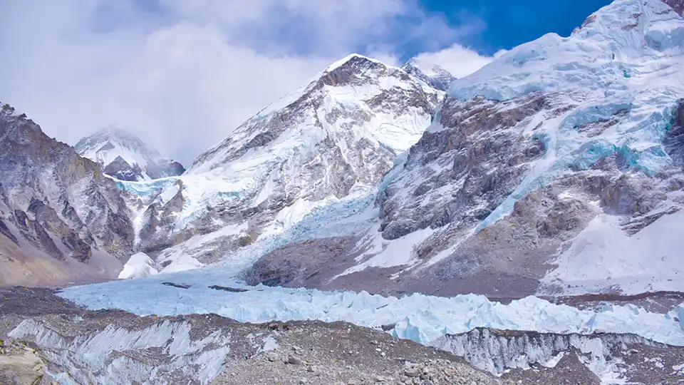 Khumbu Glacier And Icefall