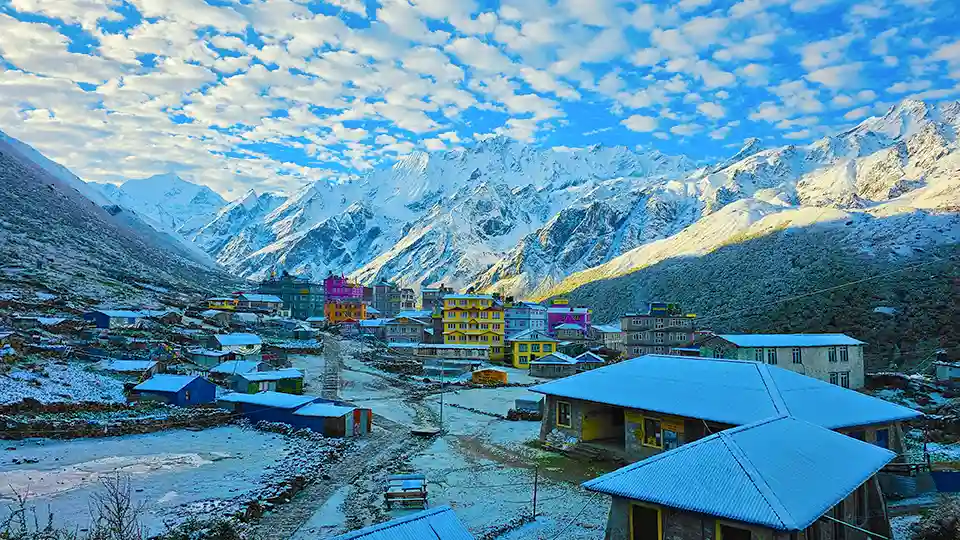 Kyanjin Nepal Mountain Village in Langtang