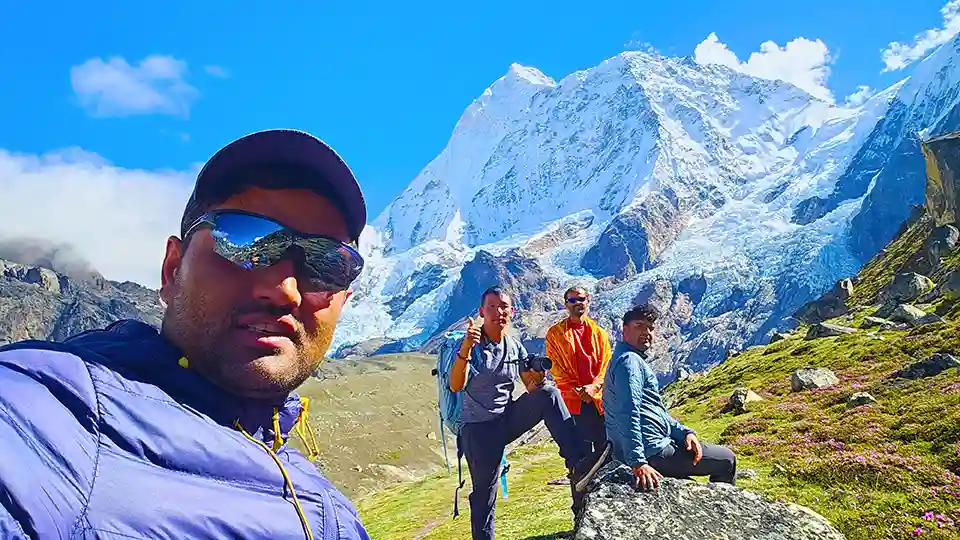 4 Climbing and Trekking Guides Exploring Makalu Base Camp Trek