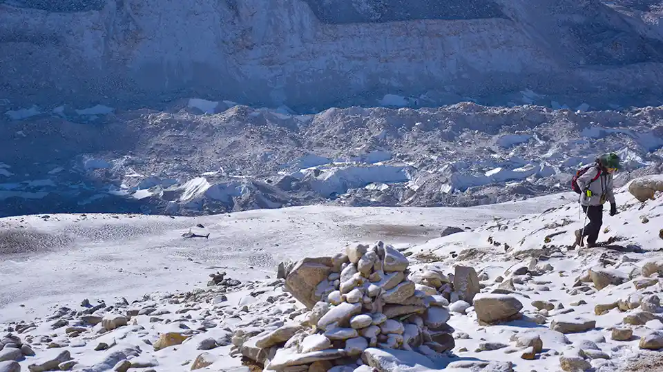 Khumbu Glacier from Everest base camp