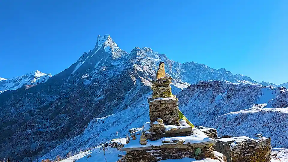 Mardi Himal - Information & Facts 4 Machhapuchhre From The Far Ranges in Mardi Himal