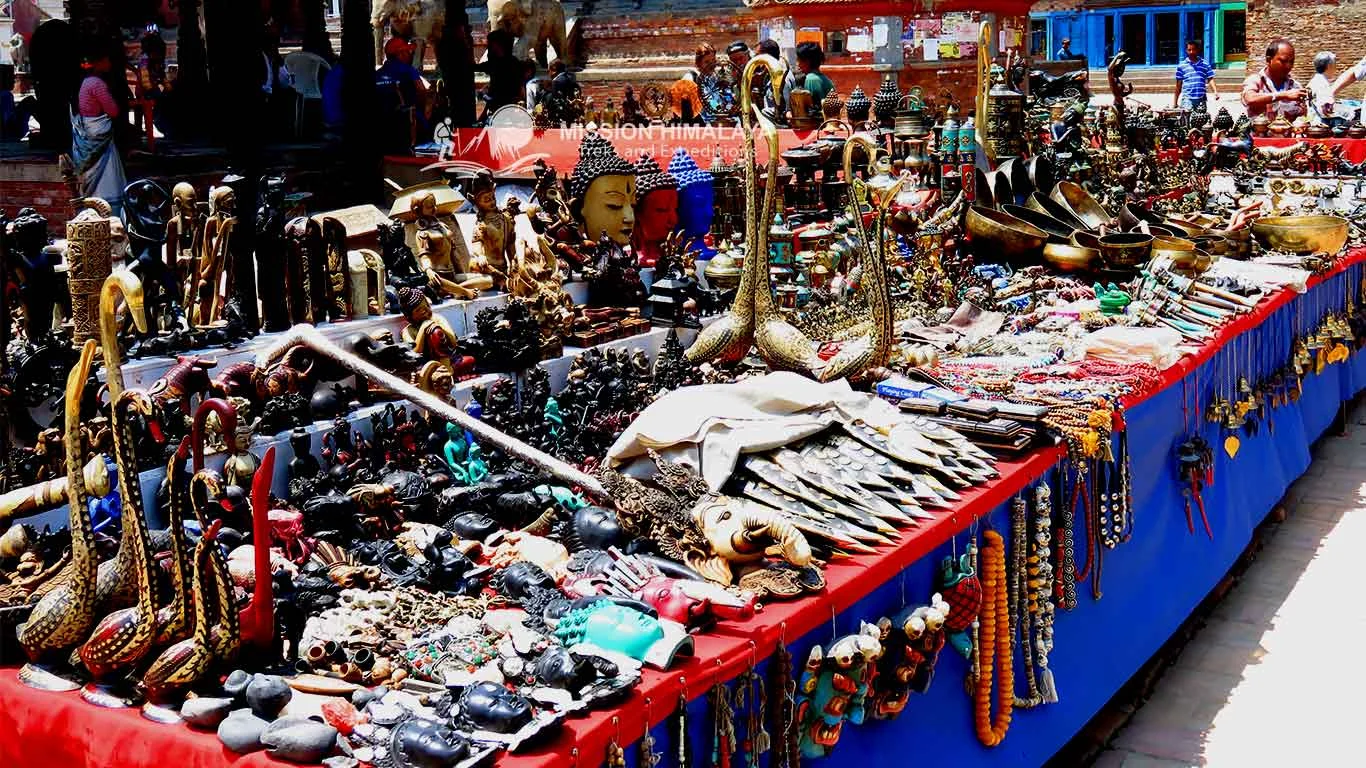 Selling Handicrafts in Kathmandu