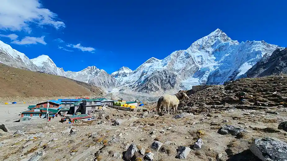 View of Gorakshep During Everest Base Camp Trek
