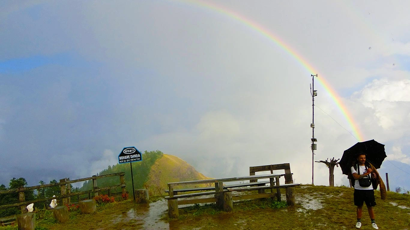Rainbow seen by Mohare danda Hill