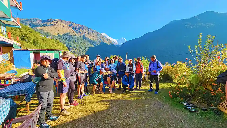 View From Ulleri During Budget Annapurna Base Camp Trek